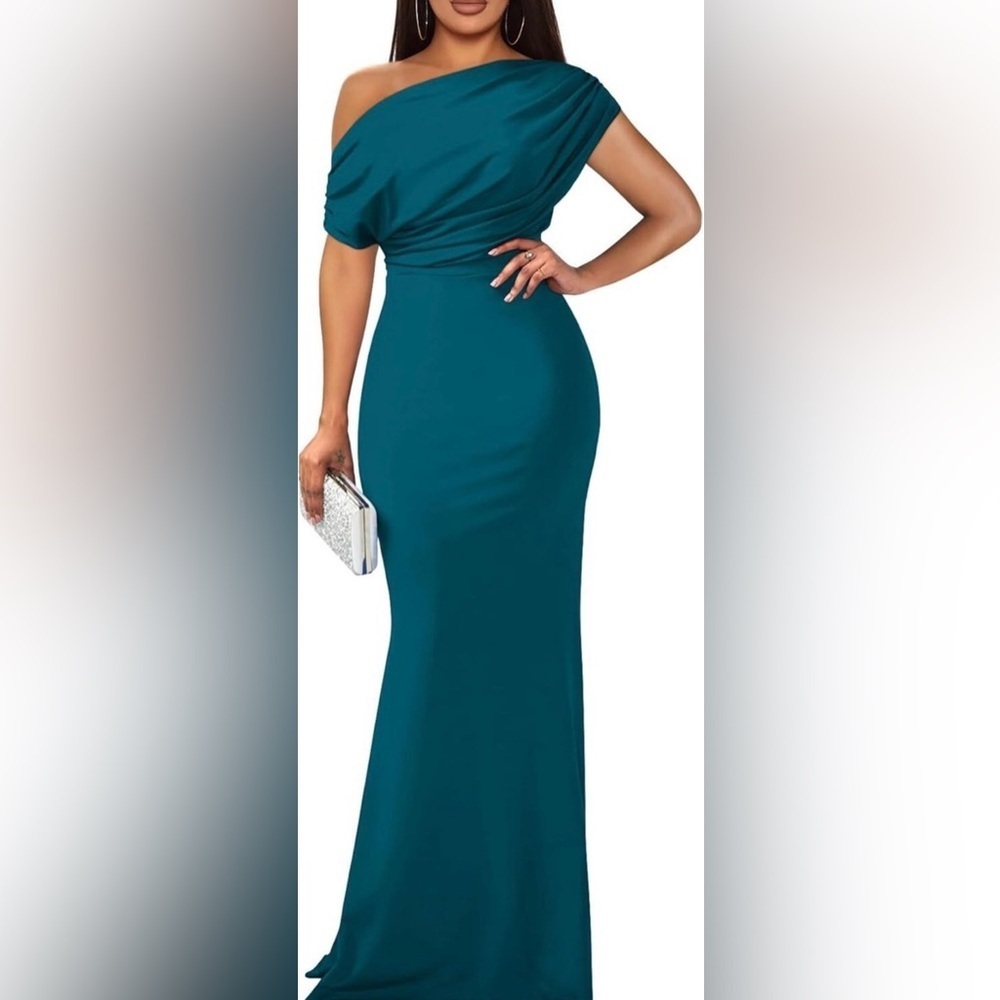 Oys Elegant Sleeveless Off Shoulder Long Formal Party Evening Dress